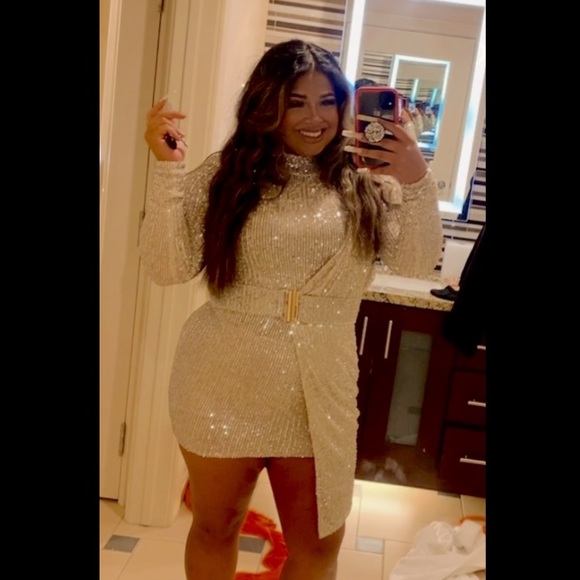 Silver sequin angel brinks dress - Picture 2 of 2